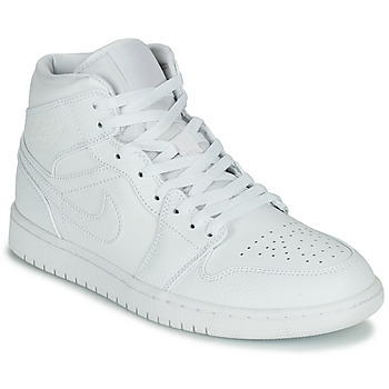 Nike AIR JORDAN 1 MID men's Shoes (High-top Trainers) in White