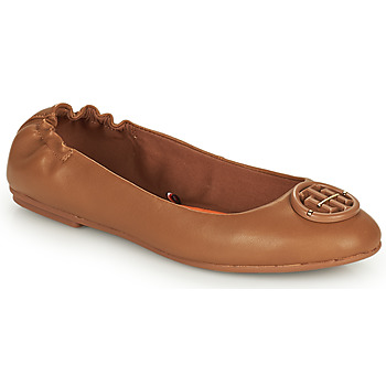 Tommy Hilfiger TH HARDWARE LEATHER BALLERINA women's Shoes (Pumps / Ballerinas) in Brown
